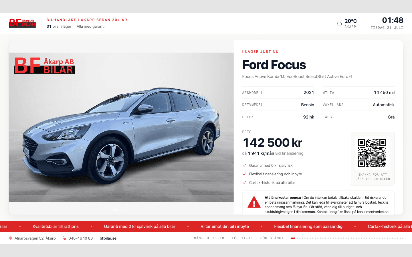 BF Bilar TV-läge
