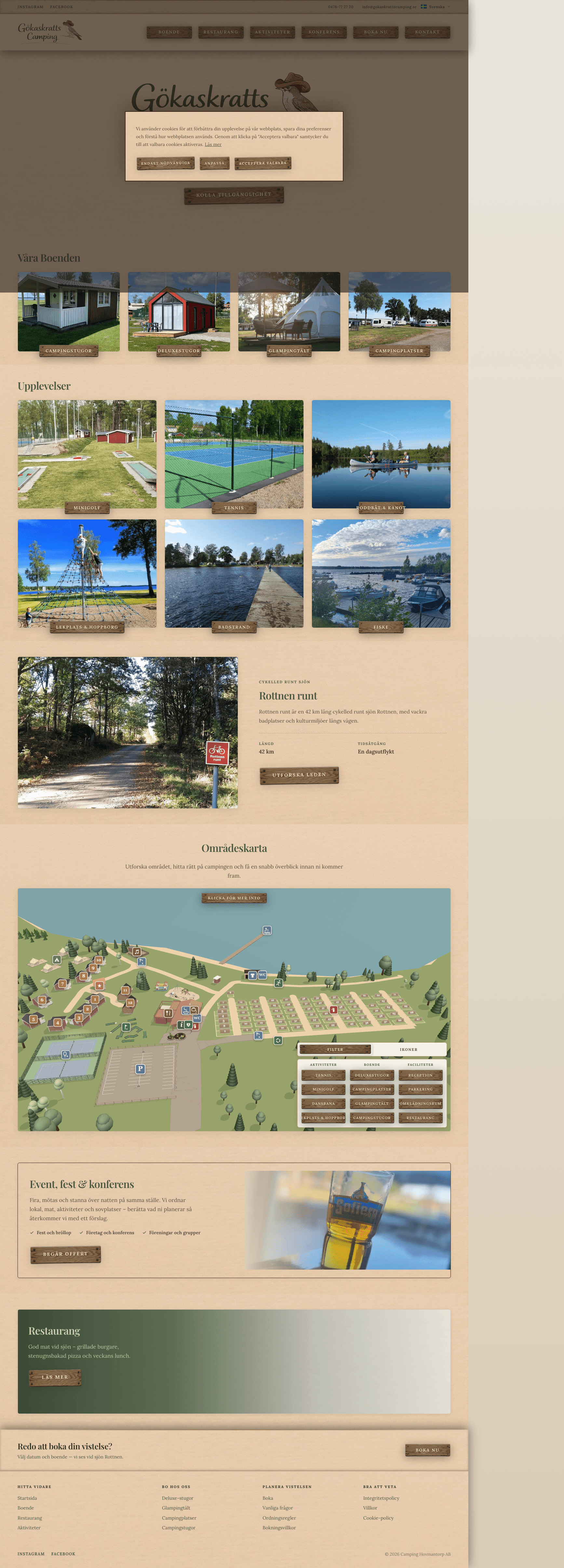 Gökaskratts Camping – full startsida